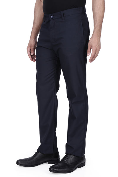 Trouser Pant Navy Blue Mens Formal Non Pleated Trouser  MT106